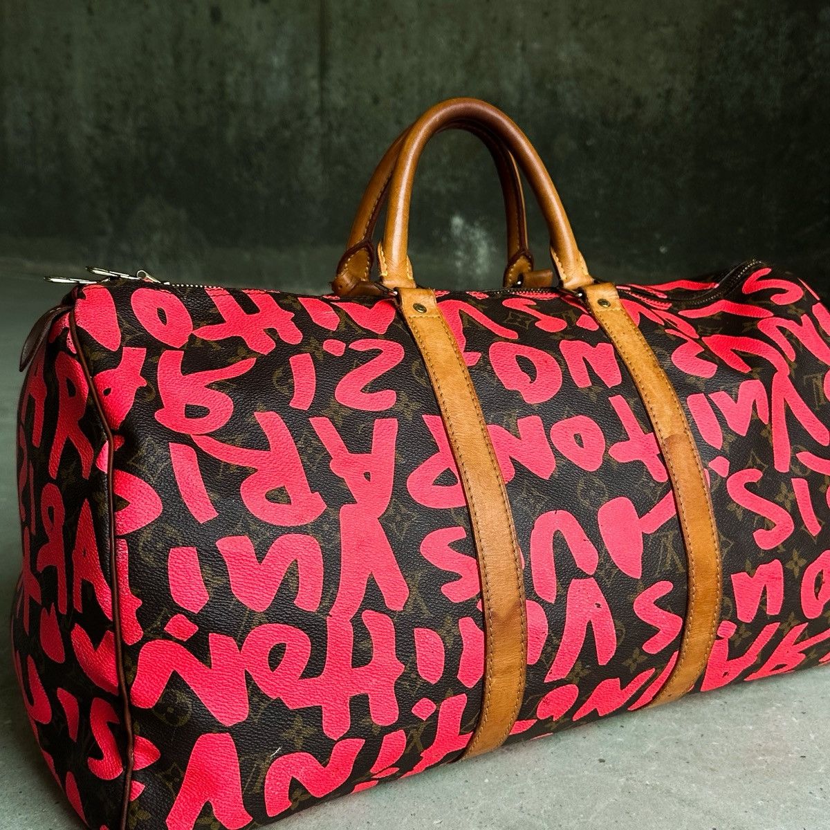 Louis Vuitton × Stephen Sprouse LV Stephen Sprouse Monogram Graffiti Keepall 50 Duffle Bag Size ONE SIZE - 5 Thumbnail