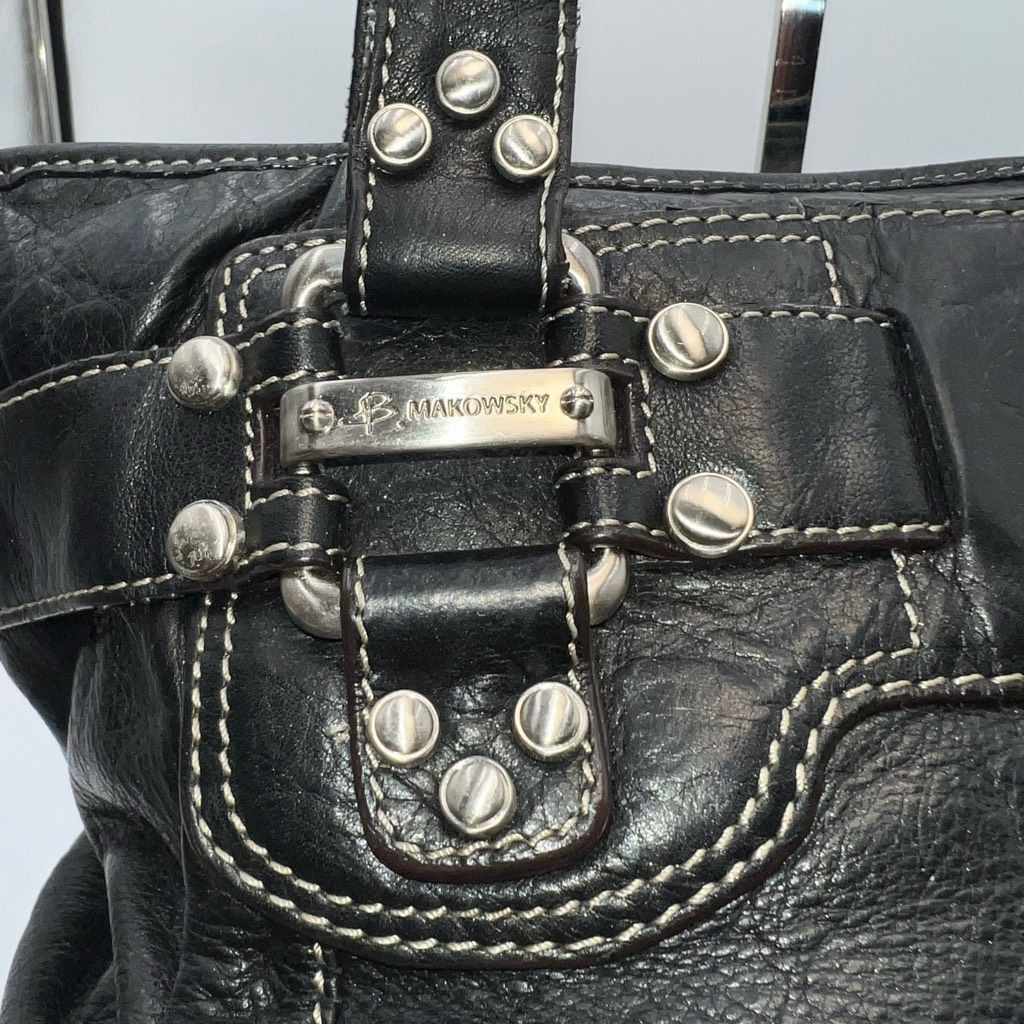 Other B. Makowski Soft Leather Bag with Harness Buckle and Studs. *SEE PICS AND DESCRIPTION Size ONE SIZE - 4 Thumbnail