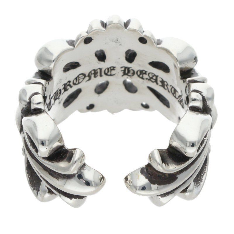 Chrome Hearts Chrome Hearts Double Floral Cross Silver Ring Size ONE SIZE - 2 Thumbnail