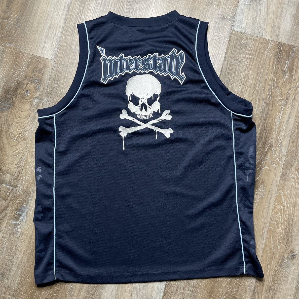 Vintage Interstate Vintage Y2K Basketball Jersey Mens Large Skull Size US L / EU 52-54 / 3 - 1 Thumbnail