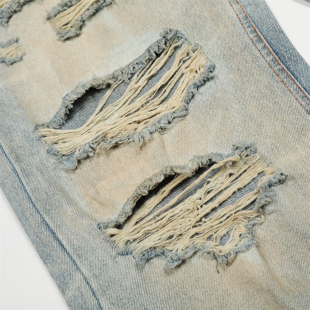 Japanese Brand × Jean Men's retro distressed straight casual heavy washed jeans Size US 32 / EU 48 - 6 Thumbnail