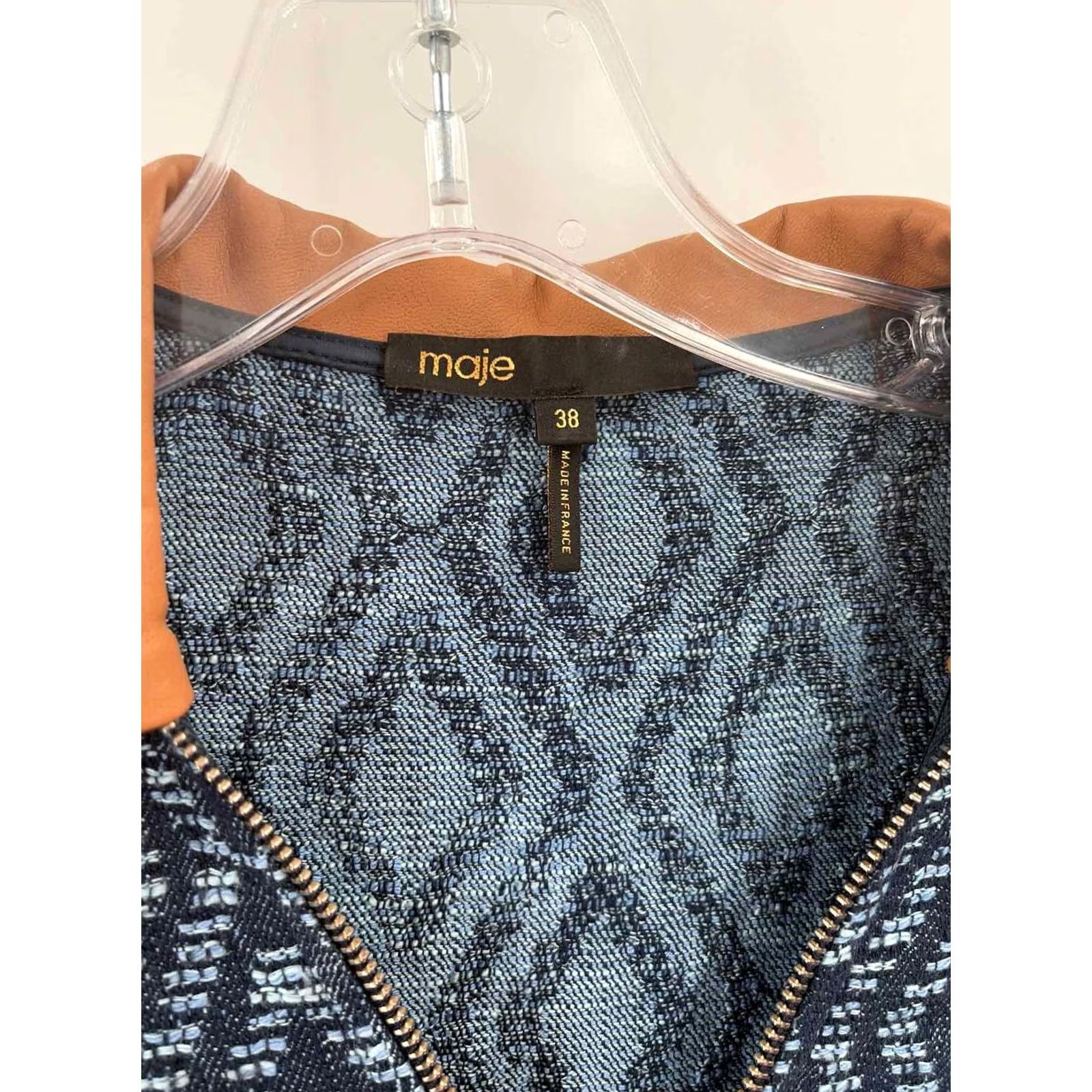 Maje Maje Dress Size 38 Blue Short Sleeve Short Pre-Owned Size 26" / US 2 / IT 38 - 3 Thumbnail