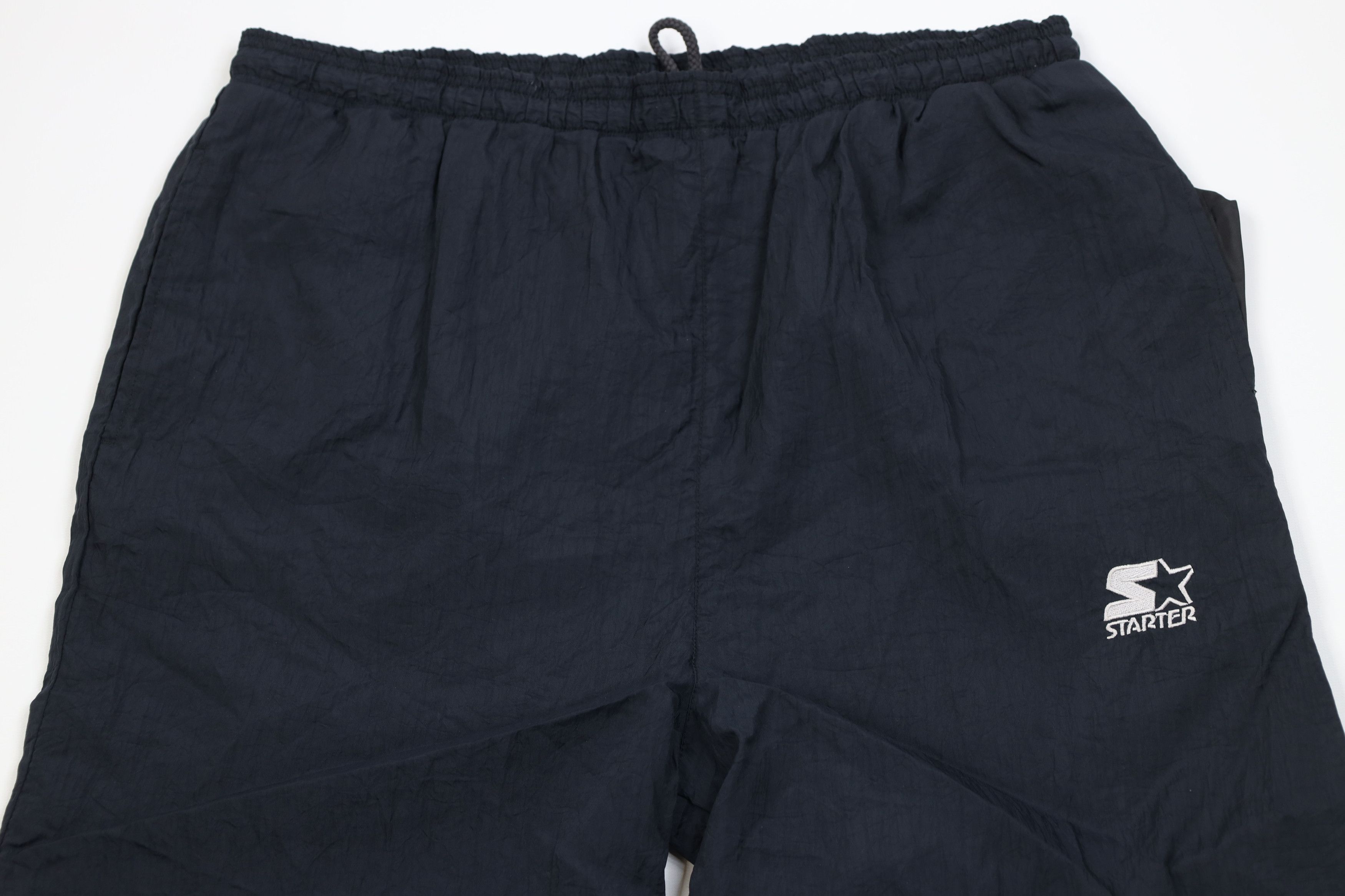 Starter Vintage 90s Starter Lined Windbreaker Joggers Pants Black Size US 36 / EU 52 - 2 Thumbnail