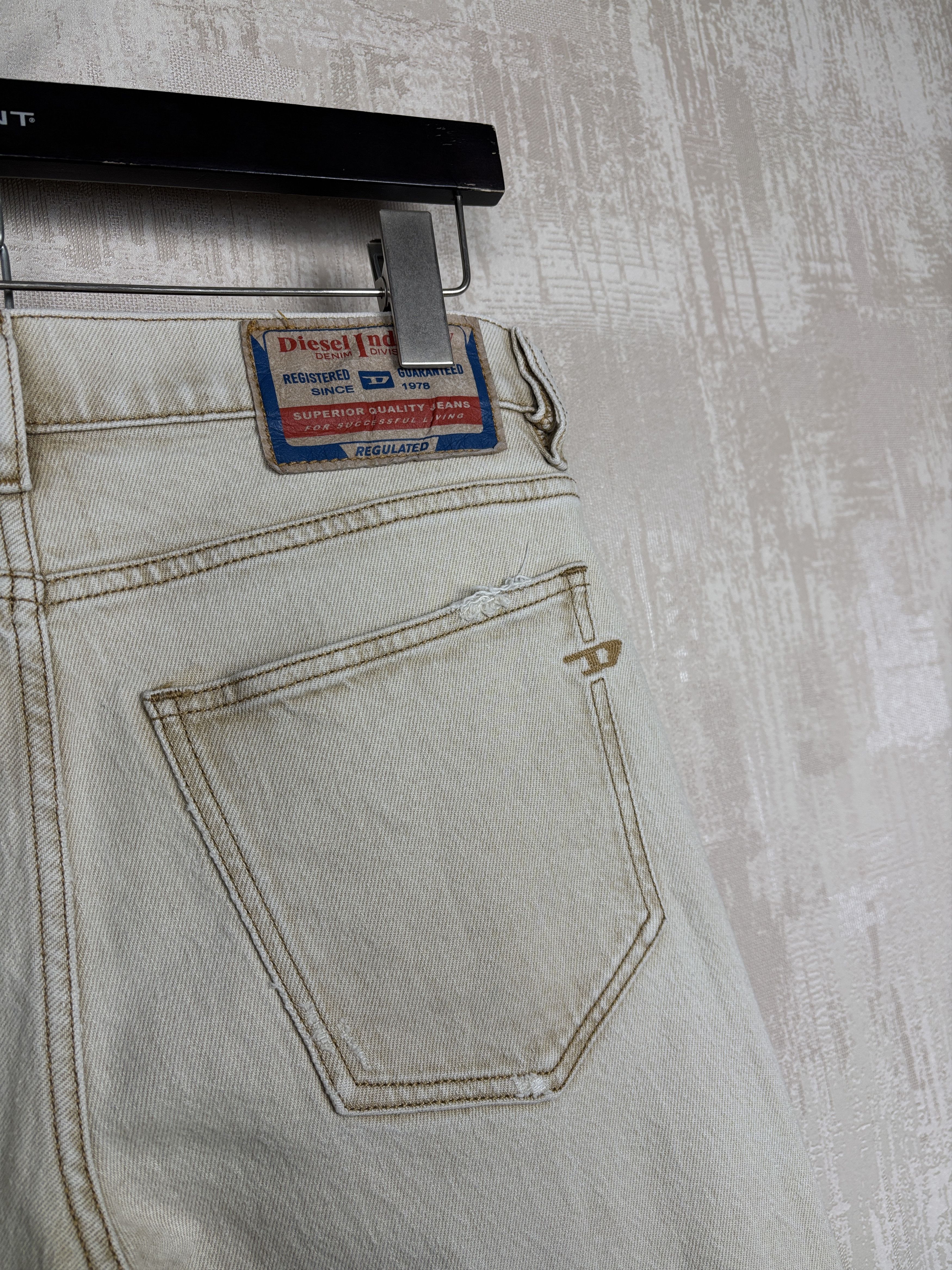 Diesel Diesel Jeans 2019 D-Strukt Slim Fit Washed Beige Size US 32 / EU 48 - 5 Thumbnail