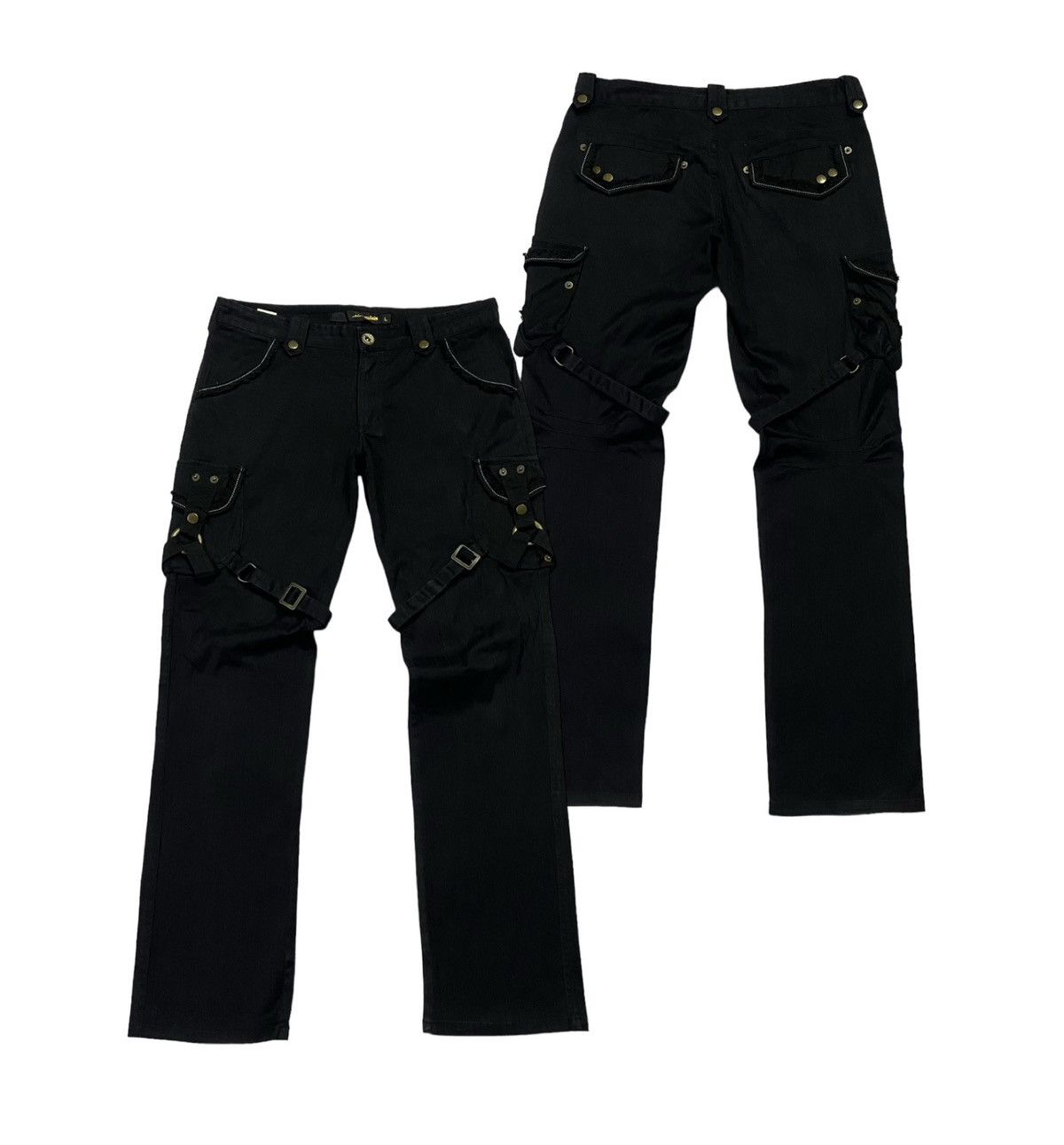 Japanese Brand Japanese brand “APESTIEN” Black Bondage Tactical Cargo Pants Size US 33 - 1 Thumbnail