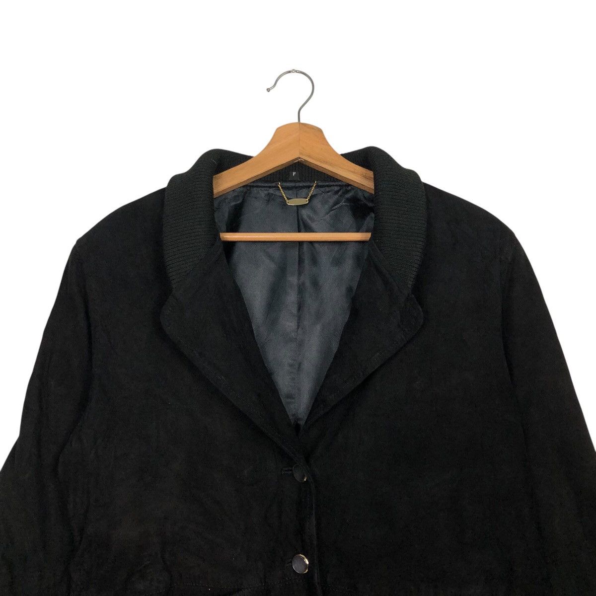 Japanese Brand 📌Rich Black Vintage Leather Jacket Prinzipal Issey Miyake Size US M / EU 48-50 / 2 - 4 Thumbnail