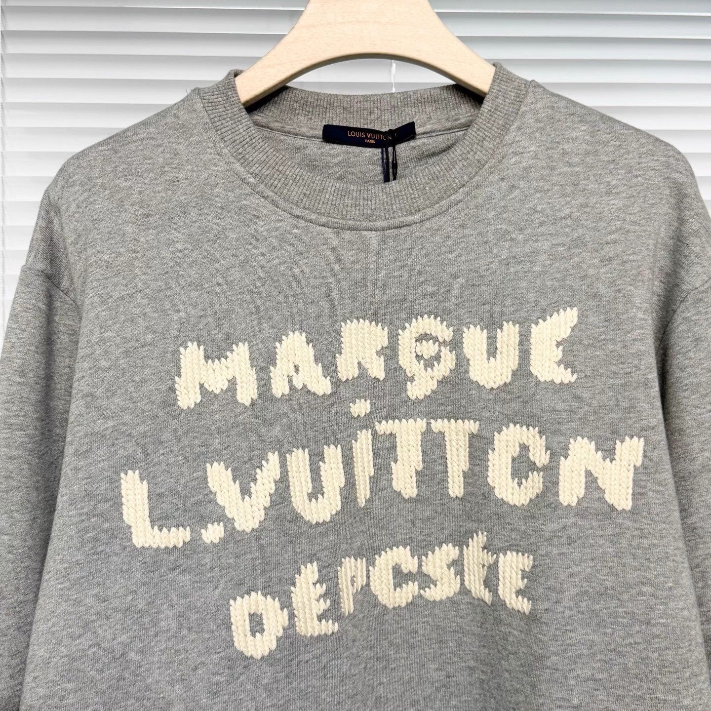 Louis Vuitton LV Monogram Knit Crewneck Sweatshirt Grey L Size US L / EU 52-54 / 3 - 3 Thumbnail