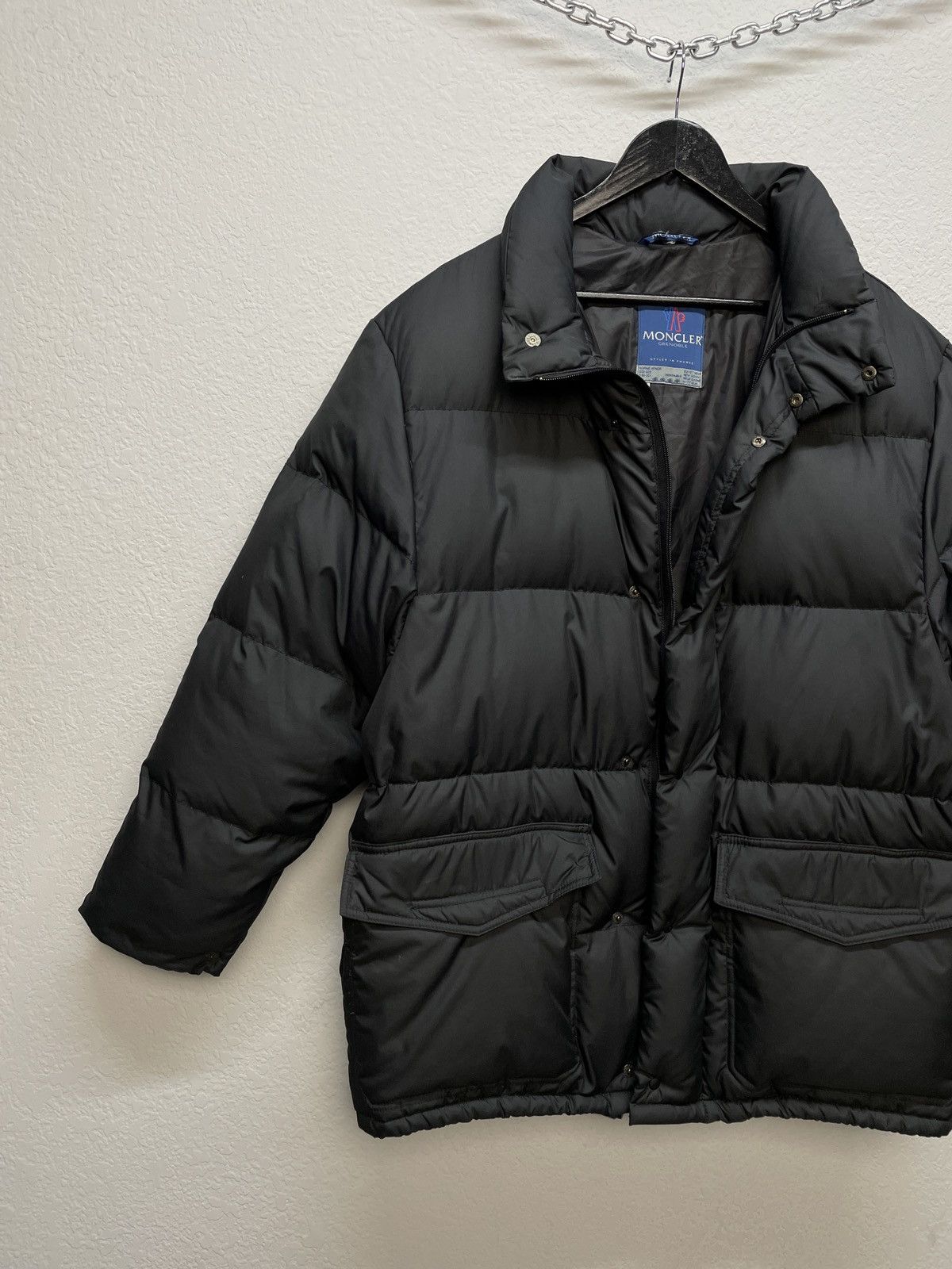 Vintage 90s Moncler Grenoble Black Down Puffer Jacket