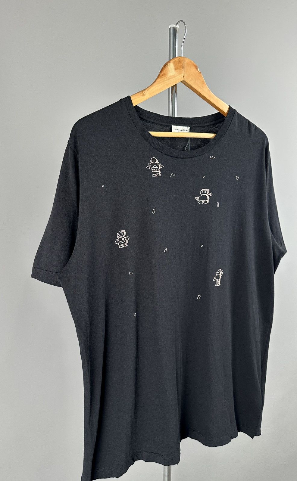 Saint Laurent Paris Saint Laurent - City Robot Print - Short Sleeve Shirt. Size US XL / EU 56 / 4 - 4 Thumbnail