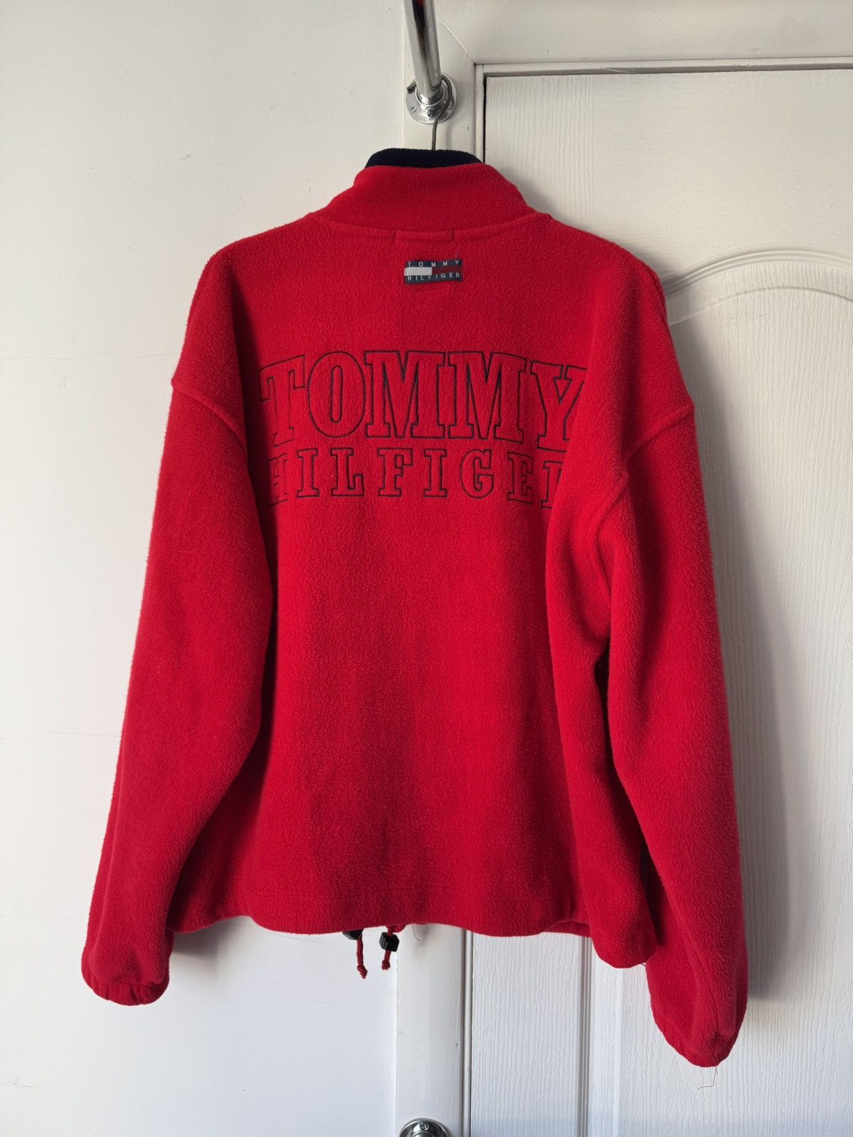 Tommy Hilfiger Vintage 90s Tommy Hilfiger Full Zip Fleece Red Size US L / EU 52-54 / 3 - 2 Thumbnail
