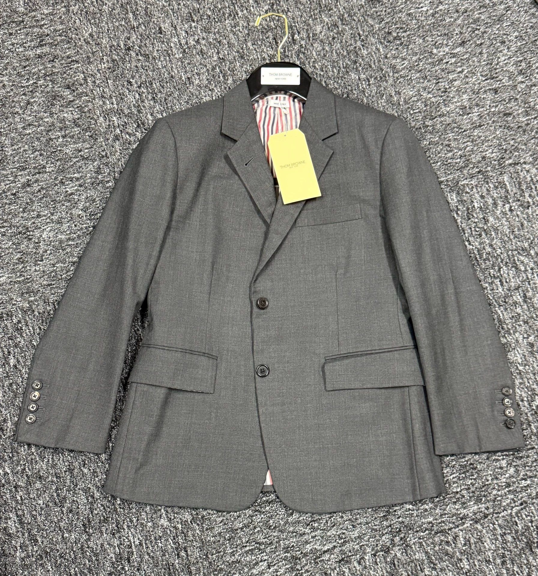 Thom Browne Thom Browne Women's Classic Short Charcoal Wool Blazer Size L / US 10 / IT 46 - 3 Thumbnail