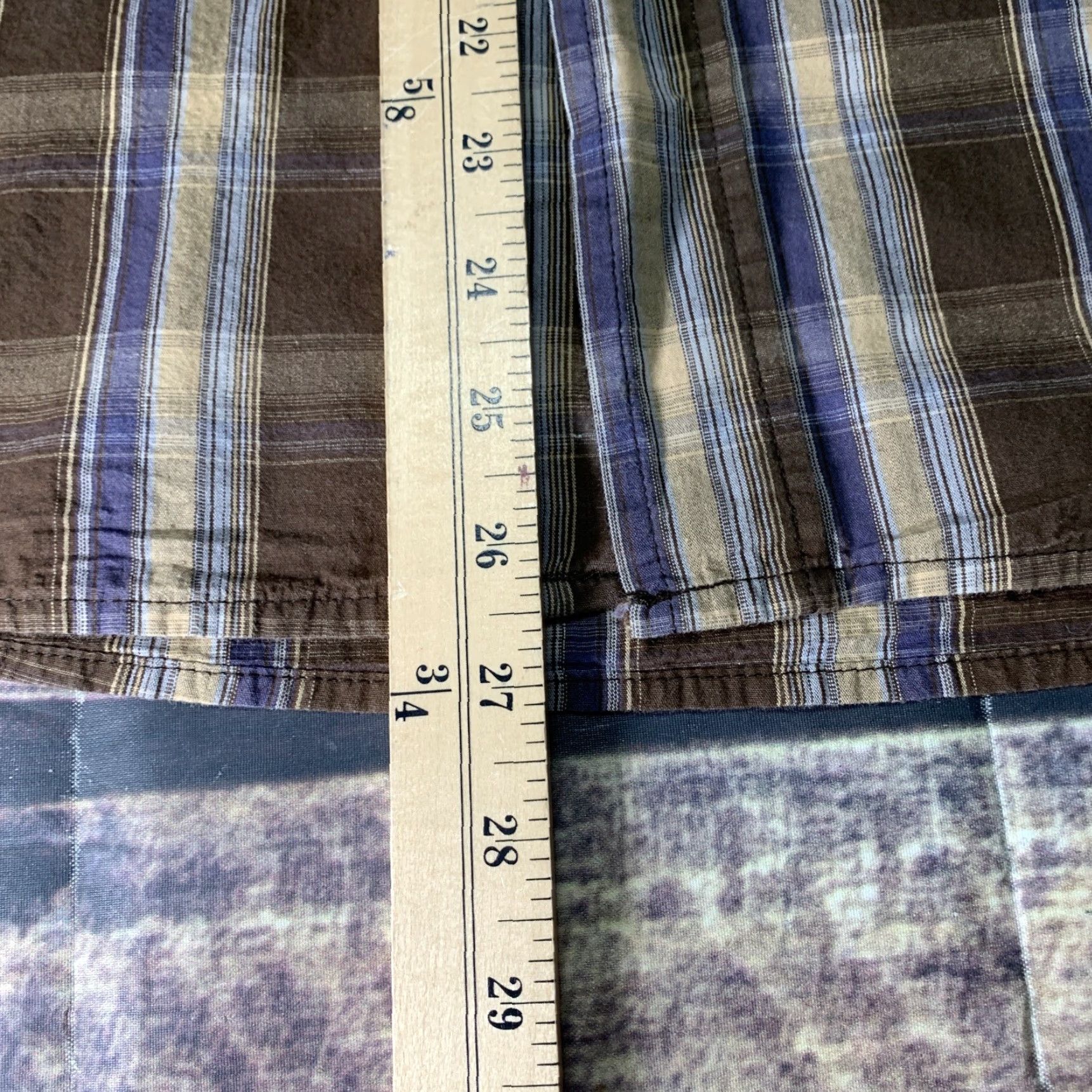 Rails Open Trails Mens Short Sleeve Shirt XXXL Brown Blue Tan Plaid Button Up Shirt Size US XXL / EU 58 / 5 - 5 Thumbnail