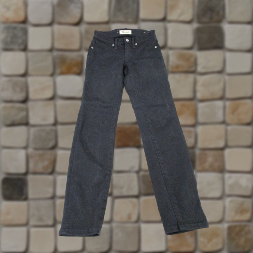 Madewell Madewell Jeans Womens 24 9" Rise Skinny Black Denim - Zip - Charcoal Wash - Mid Rise - Denim - Regular - Womens Size 42" / US 20 - 1 Thumbnail