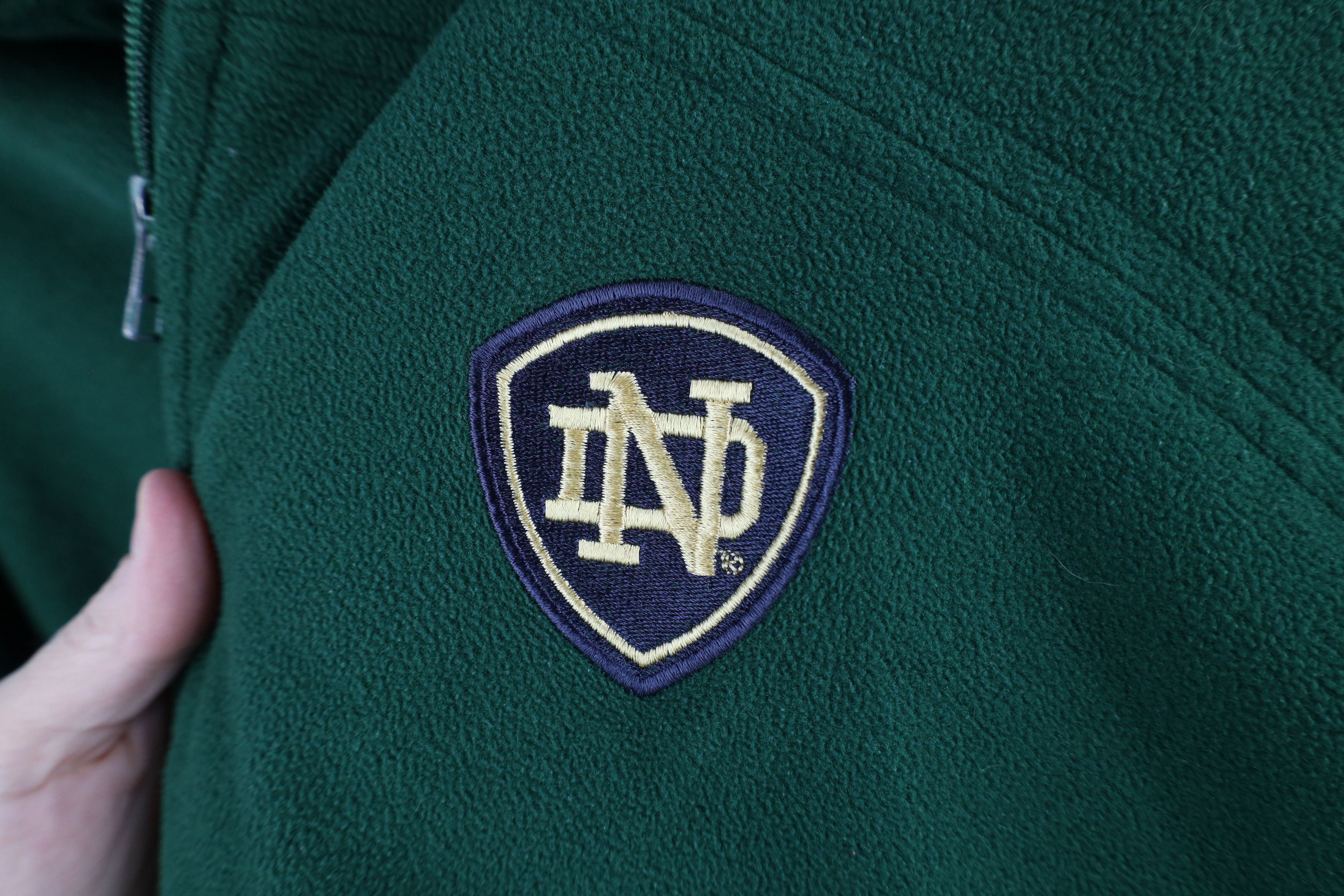 Adidas × Vintage Vintage Adidas Notre Dame University Football Fleece Jacket Size US L / EU 52-54 / 3 - 4 Thumbnail
