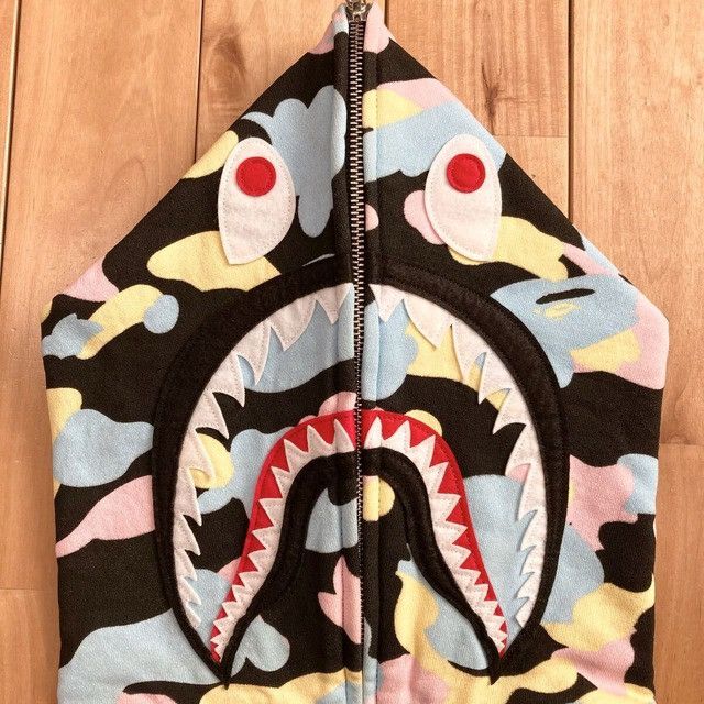 Bape BAPE Multi Camo 2nd Shark Full Zip Hoodie CANDY CAMO APE Size US M / EU 48-50 / 2 - 3 Thumbnail