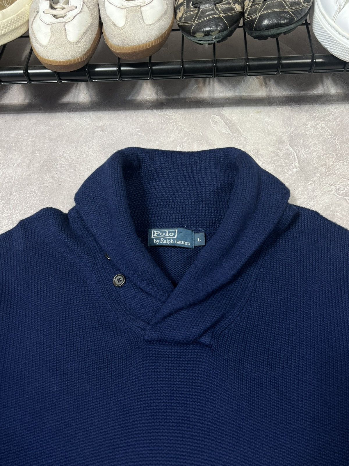 Vintage Vintage Polo Ralph Lauren Baggy Sweater Size US L / EU 52-54 / 3 - 3 Thumbnail