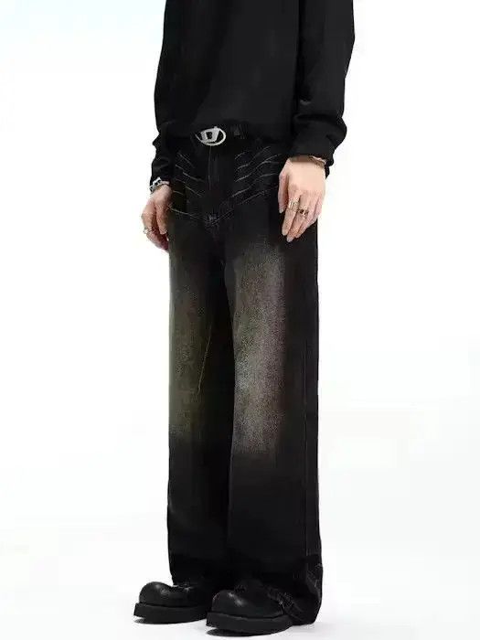 Japanese Brand Vintage loose fitting straight leg jeans Size US 32 / EU 48 - 2 Thumbnail