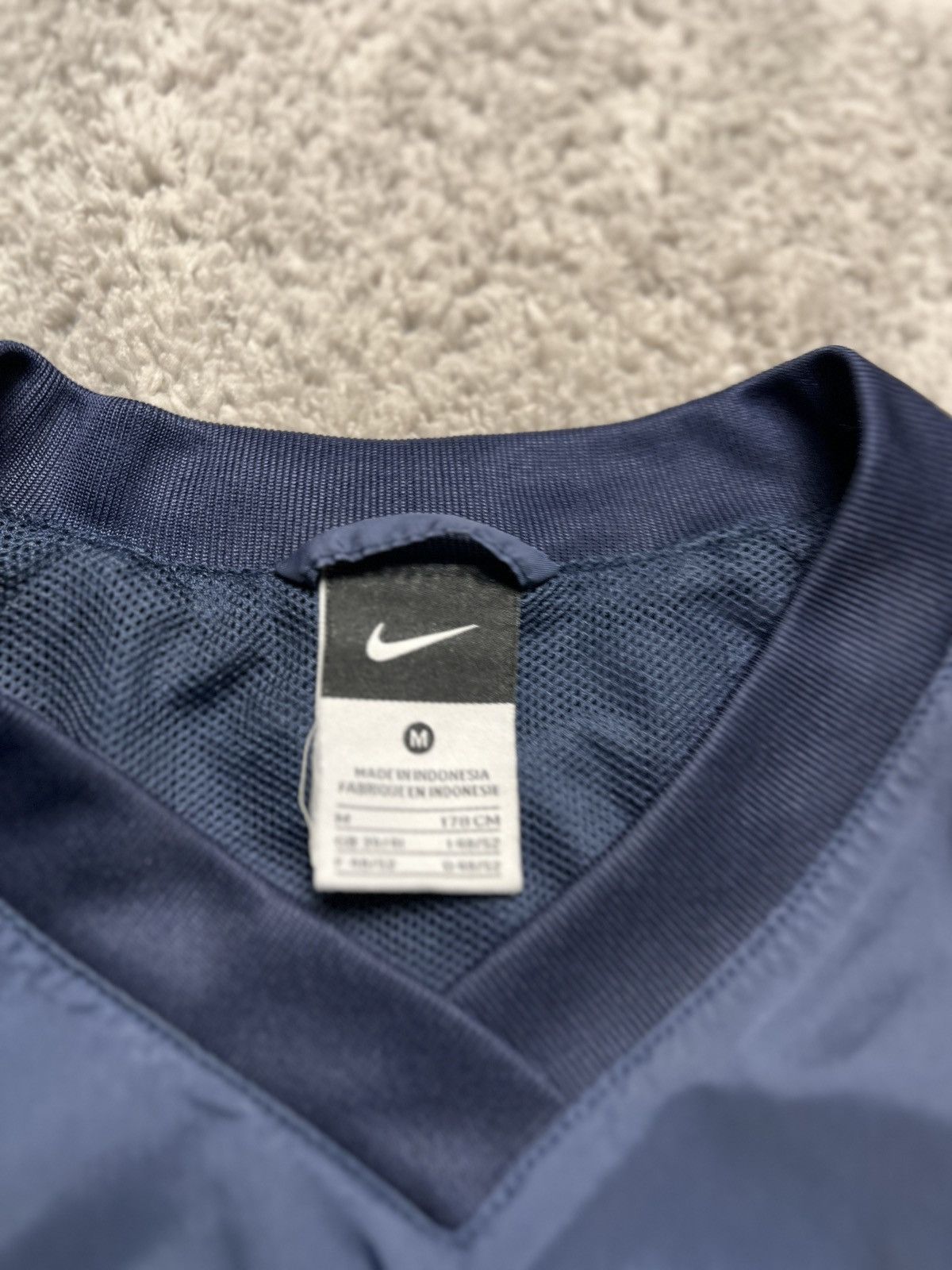 Nike × Vintage Vintage Y2K Nike Heavy Nylon Drill Sweatshirt Size US M / EU 48-50 / 2 - 4 Thumbnail