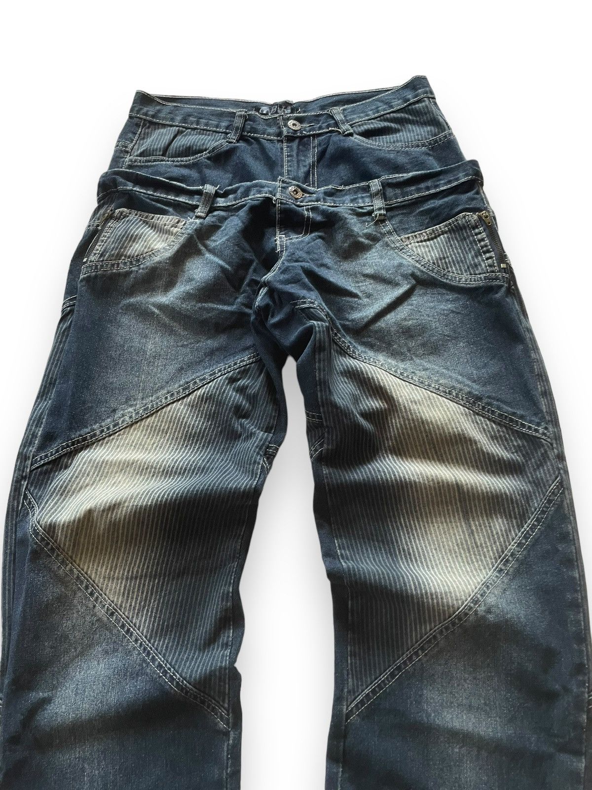 If Six Was Nine × Junya Watanabe Dolce & Gabanna Junyawatanabe Style Double Waist Baggy Jeans Size US 30 / EU 46 - 4 Thumbnail
