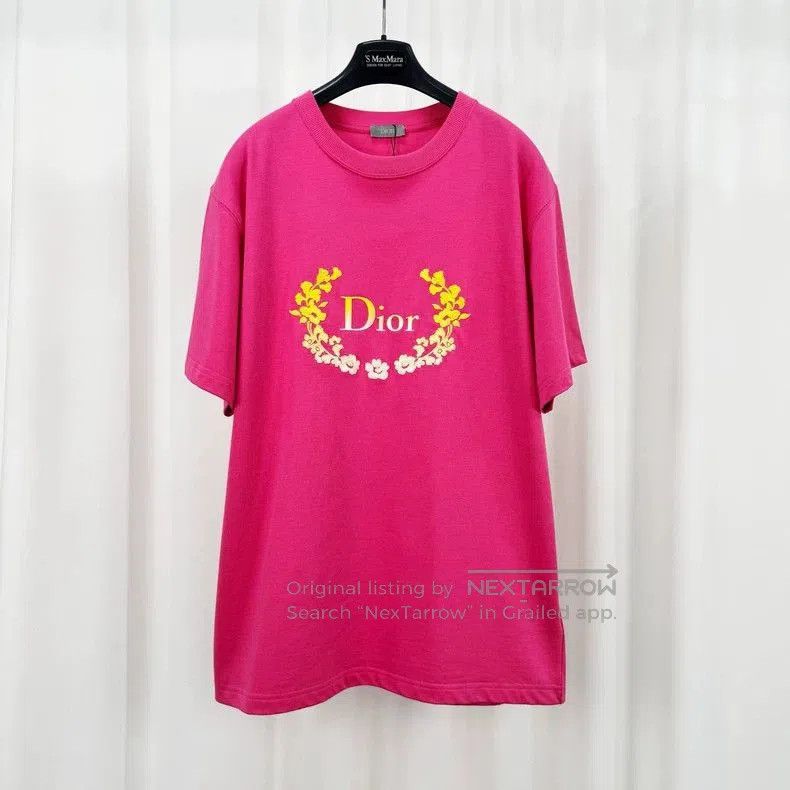 Dior Dior Embroidered Floral Short Sleeve Tee. Size US L / EU 52-54 / 3 - 1 Thumbnail