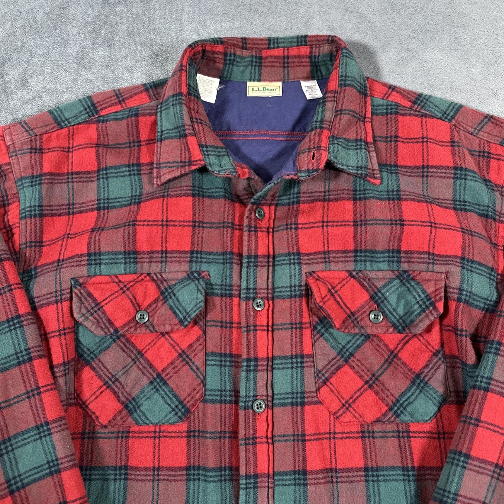Vintage Vintage Yes L.L. Bean shirt Mens 2XL Tall VTG Big & Tall 2XLT Plaid Red Green Thinsulate Lined Flannel Shacket Button-Up Jacket Shirt Size US XXL / EU 58 / 5 - 3 Thumbnail