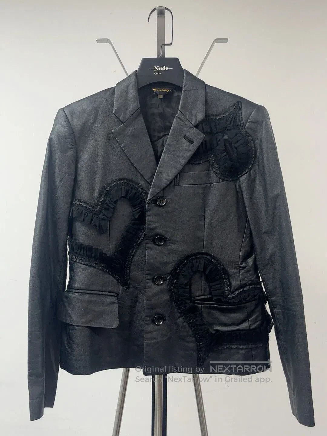 Comme des Garcons PLAY comme des garçons heart leather jacket. Size XS / US 0-2 / IT 36-38 - 1 Thumbnail