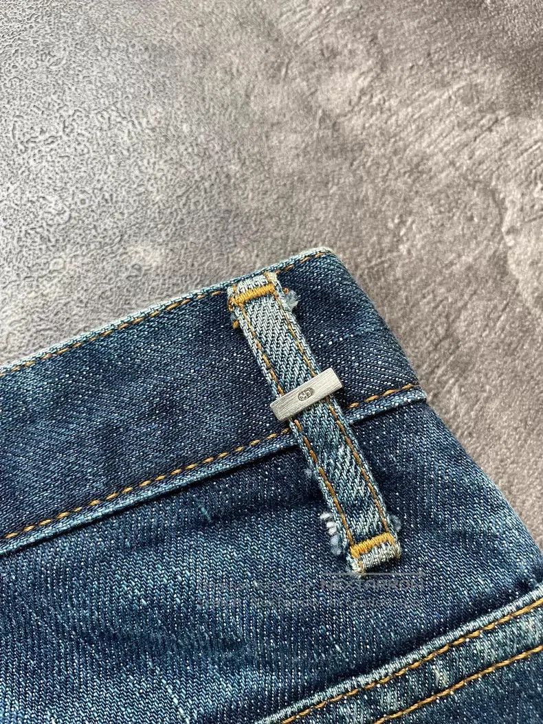 Dior Dior Dark Blue Washed Ghost Claw Distressed Denim Jeans Size US 30 / EU 46 - 9 Thumbnail