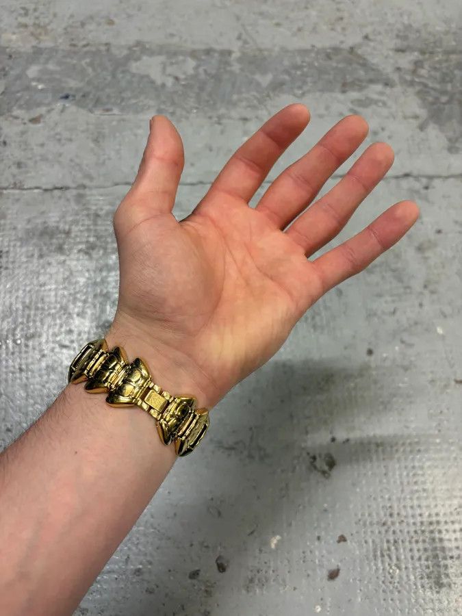 Roberto Cavalli 2000s Roberto Cavalli Gold Chunky Link Snake Watch Size ONE SIZE - 2 Thumbnail
