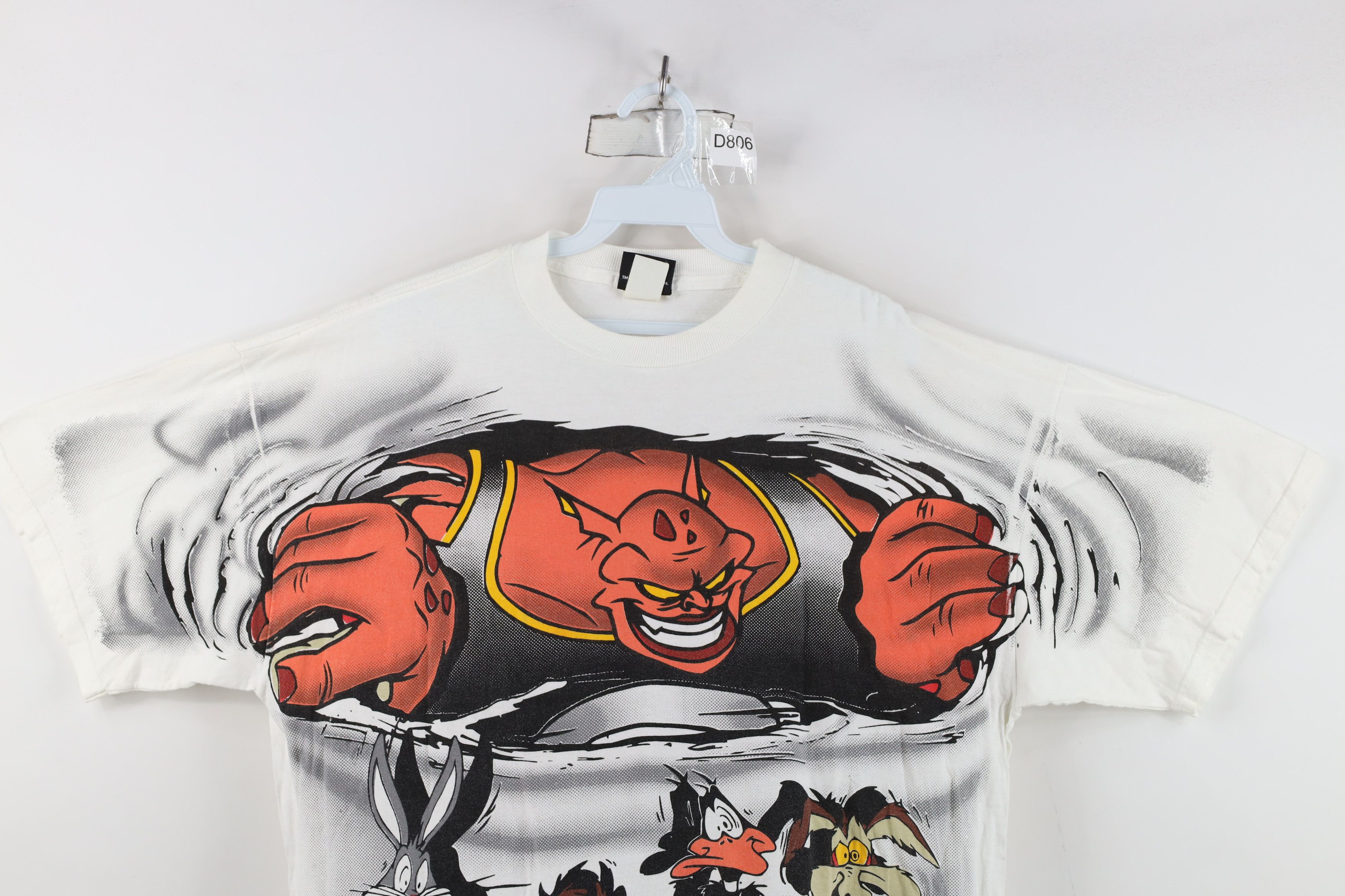 Vintage Vintage 90s Looney Tunes Space Jam Basketball T-Shirt USA Size US XL / EU 56 / 4 - 2 Thumbnail