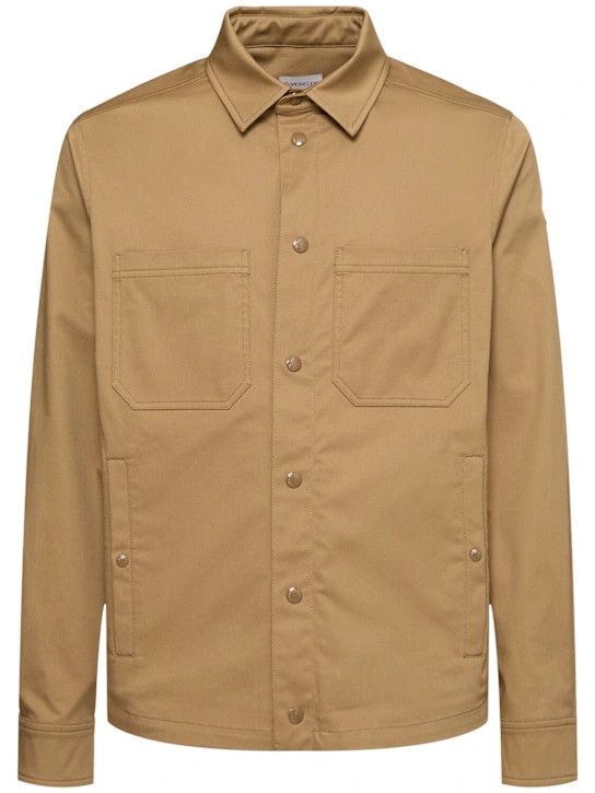 Moncler o1lsvrm0425 Cotton Blend Gabardine Shirt Jacket in Beige Size US S / EU 44-46 / 1 - 1 Thumbnail