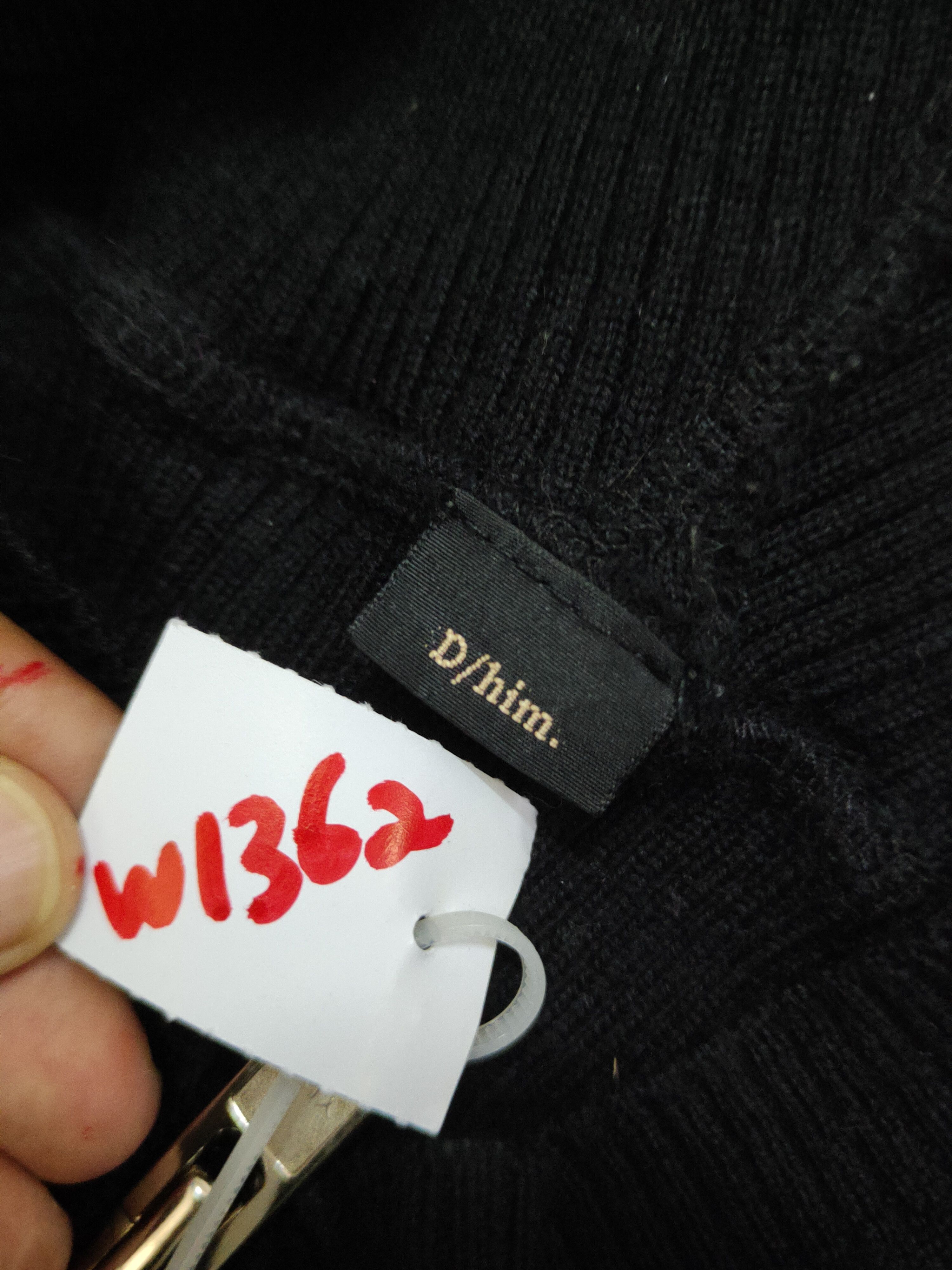 Vintage D/him Black Hoodie Sweater punk #W136w Size US M / EU 48-50 / 2 - 11 Thumbnail