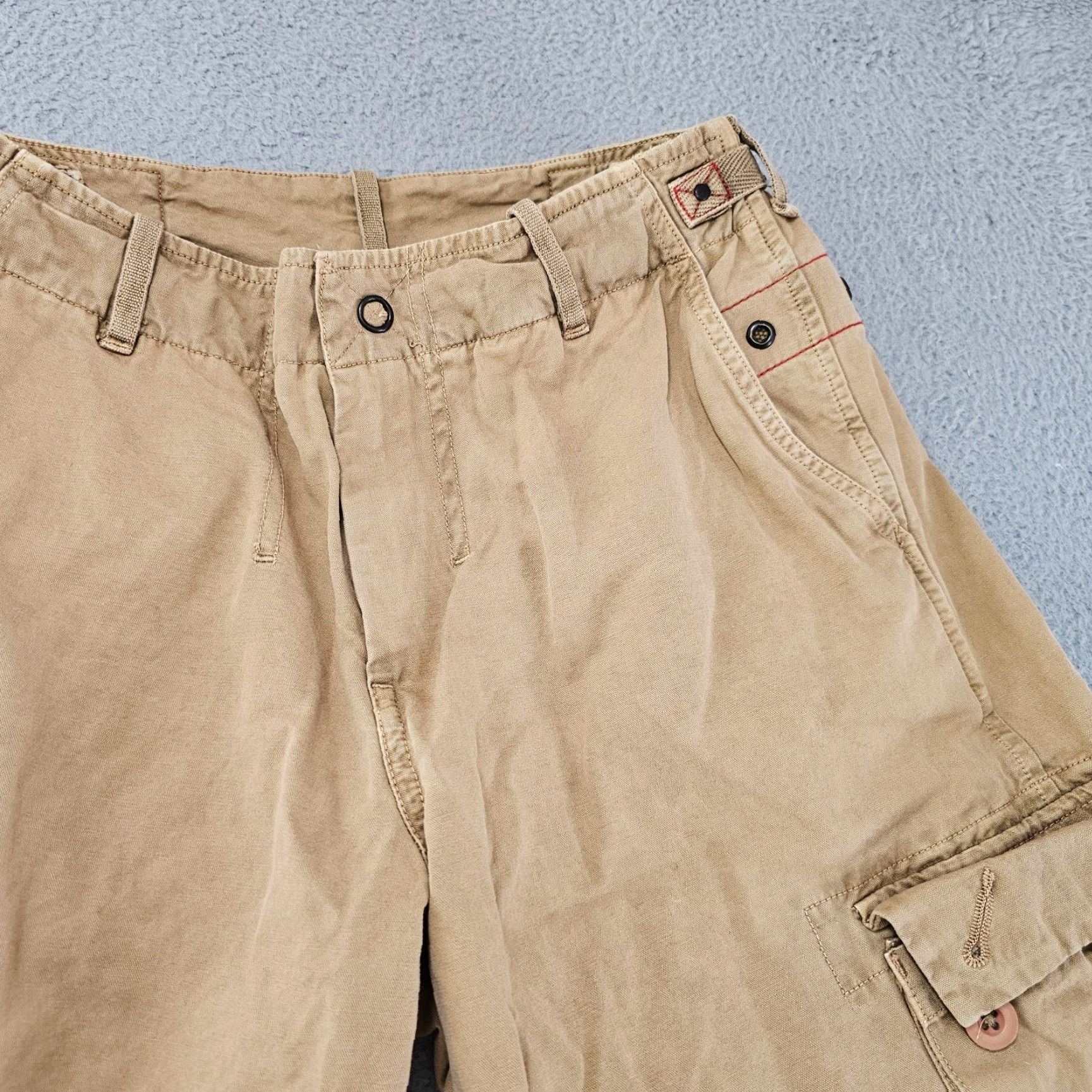 Armani Exchange VINTAGE Armani Exchange Shorts Mens 29 Brown Cargo Canvas Field Military Baggy Size US 29 - 3 Thumbnail