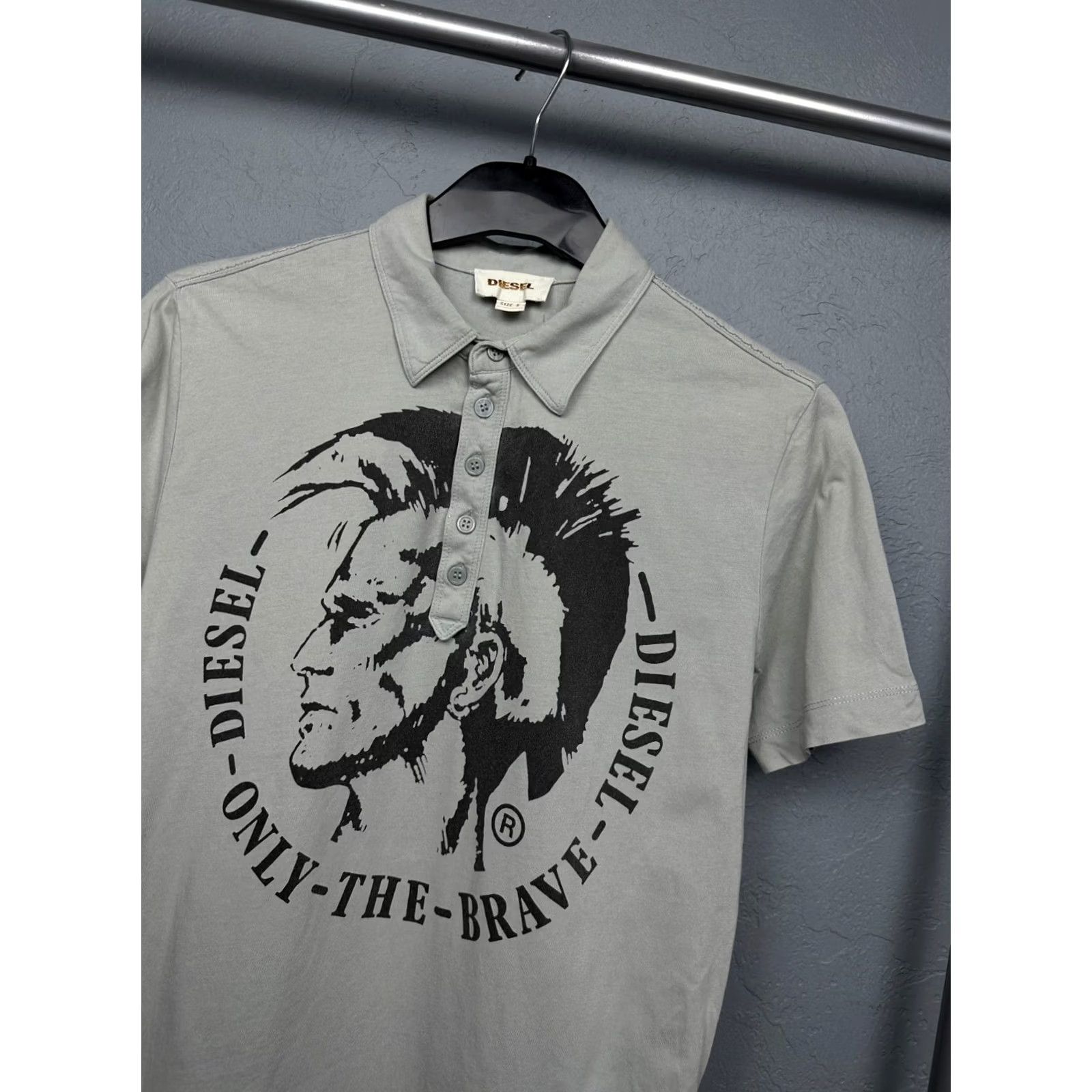 Diesel Diesel Shirt Mens Polo XS S Gray Punk Logo Vintage Polo Shirt Size US S / EU 44-46 / 1 - 2 Thumbnail