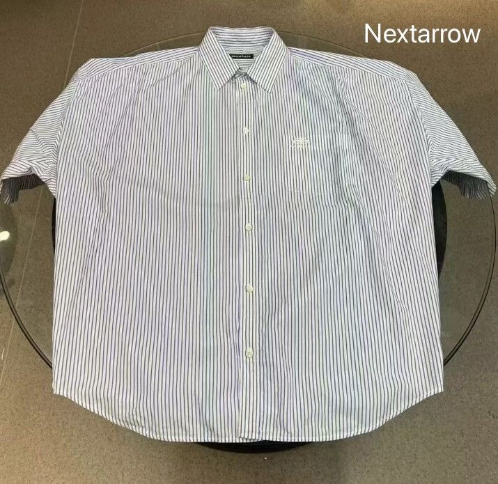 Balenciaga Balenciaga blue striped short sleeved shirt2411-Nextarrow Size US M / EU 48-50 / 2 - 1 Thumbnail