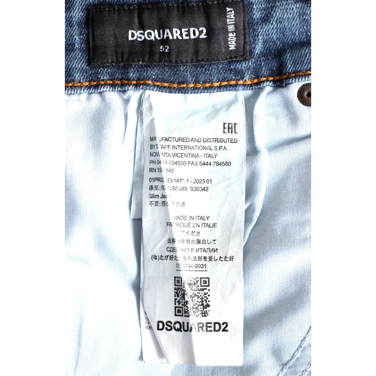 Dsquared2 DSQUARED2 Jeans Men Slim Fit Stretch 34x31 DZ7597 Blue Denim 5-Pocket Designer Vintage No Size US 36 / EU 52 - 7 Thumbnail