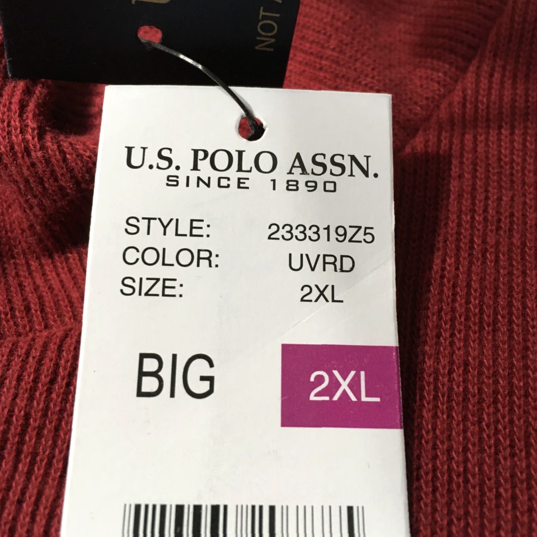 U.S. Polo Assn. US Polo Assn. 1/4 Zip Pullover Mens Size 2XL Long Sleeve red burgundy fleece sweater hoodie? Size US XXL / EU 58 / 5 - 3 Thumbnail