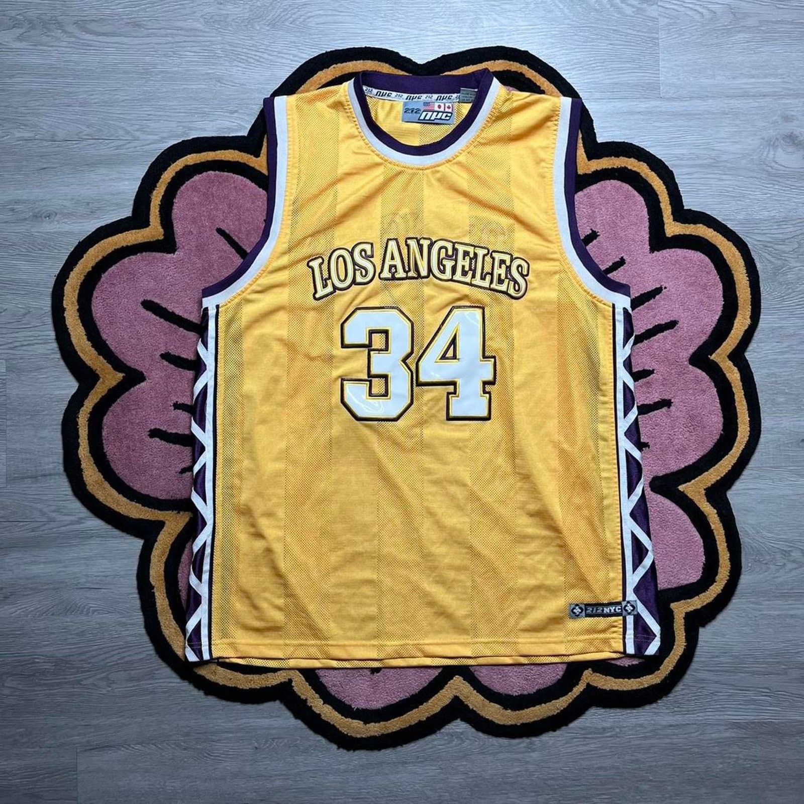 NBA × Vintage Vintage 212 NYC Los Angeles Embroidered Basketball Jersey Size US XXL / EU 58 / 5 - 1 Thumbnail