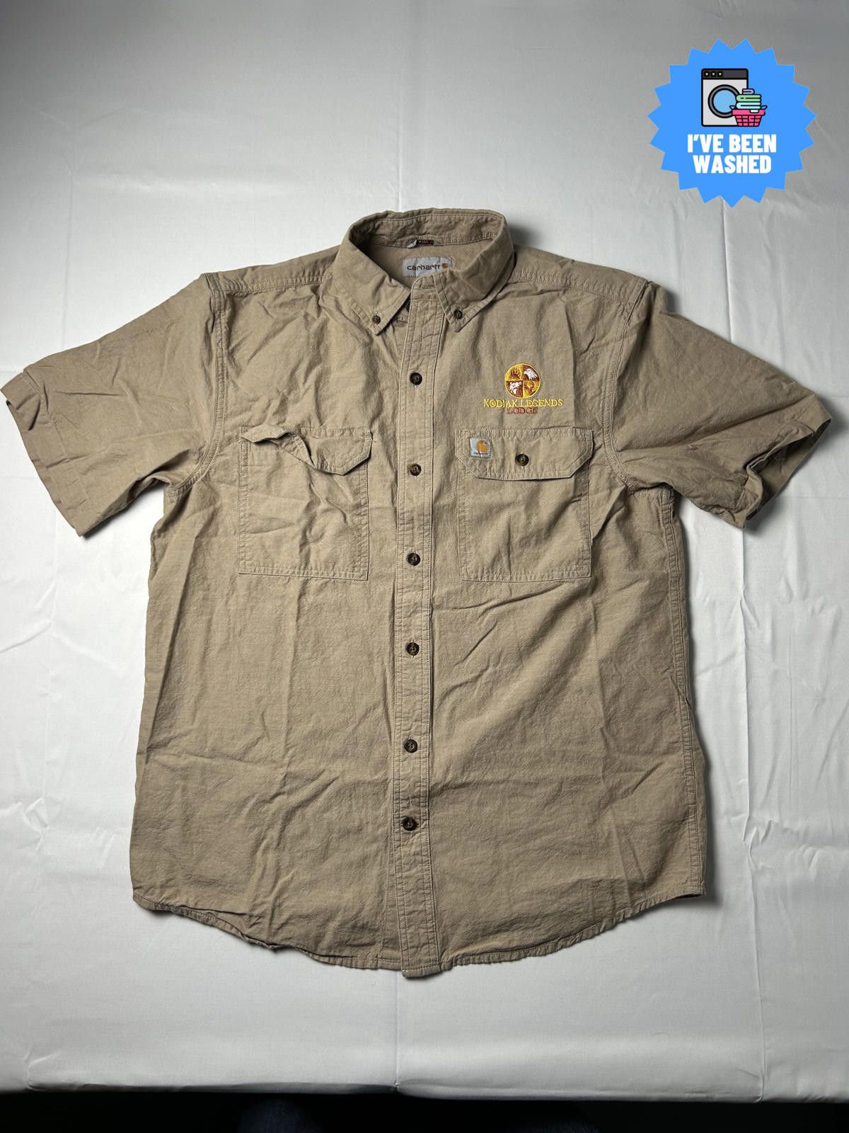 Carhartt Carhartt Pocket Shirt Heavyweight Overshirt Workwear Tan Size US M / EU 48-50 / 2 - 1 Thumbnail