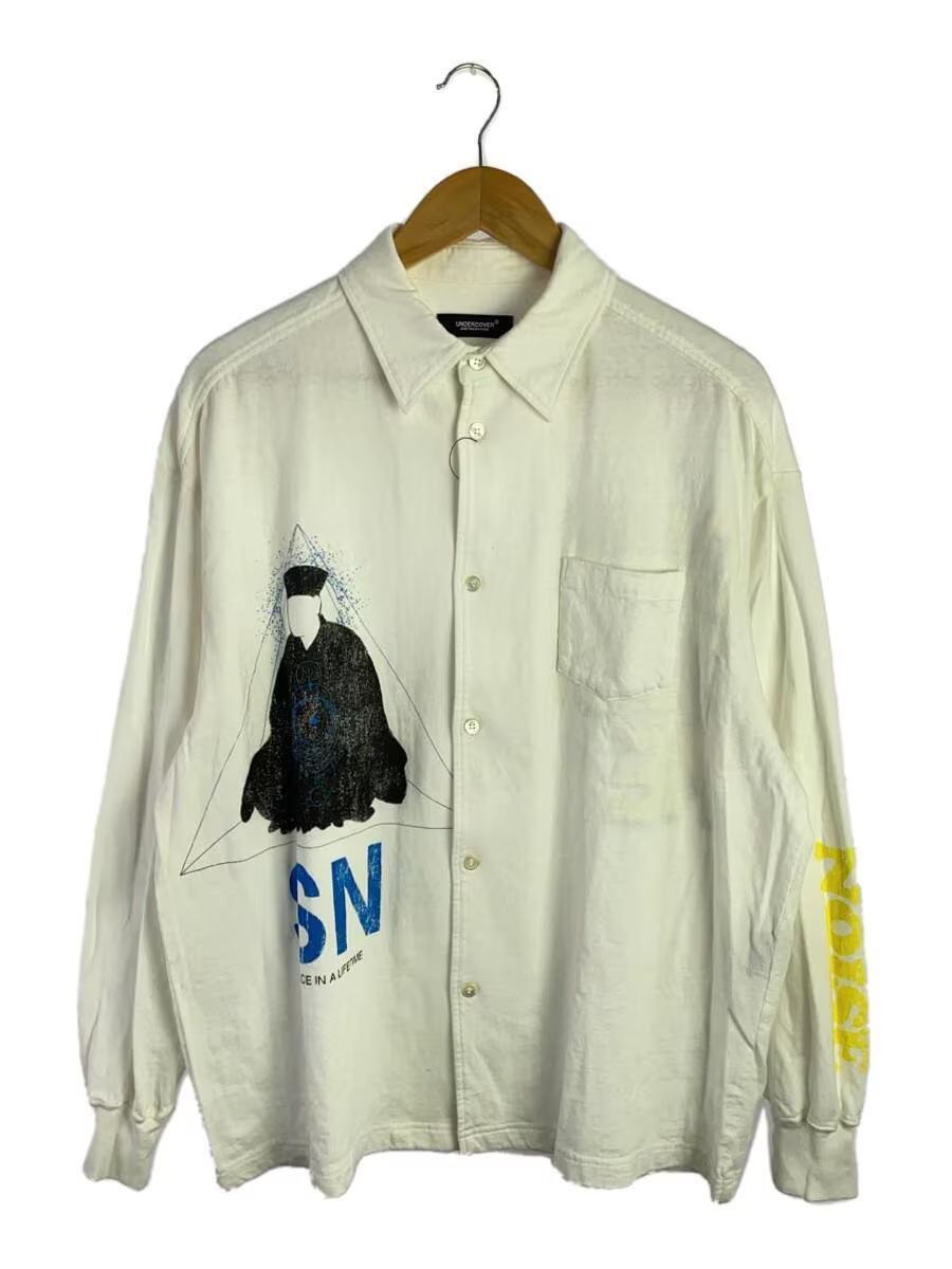 image of Undercover Oversized Spiritual Noise Shirt in White, Men's (Size Small)