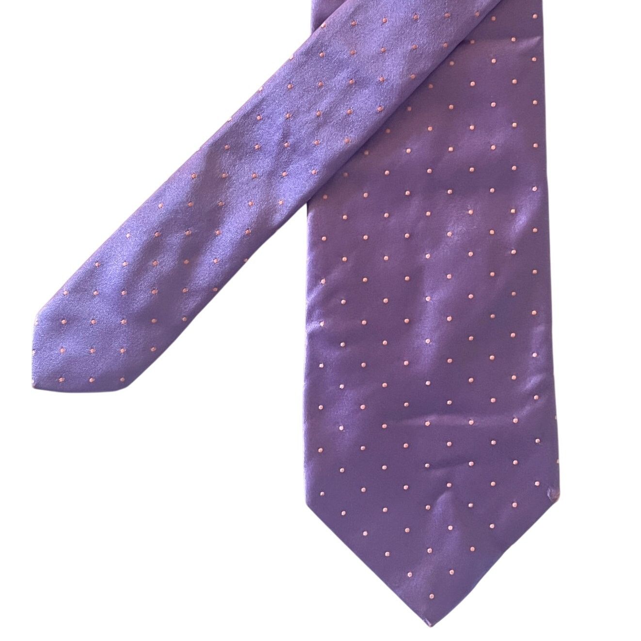 Thomas Pink Thomas Pink Neck Tie - 100% Silk - Purple polkadot Size ONE SIZE - 1 Thumbnail