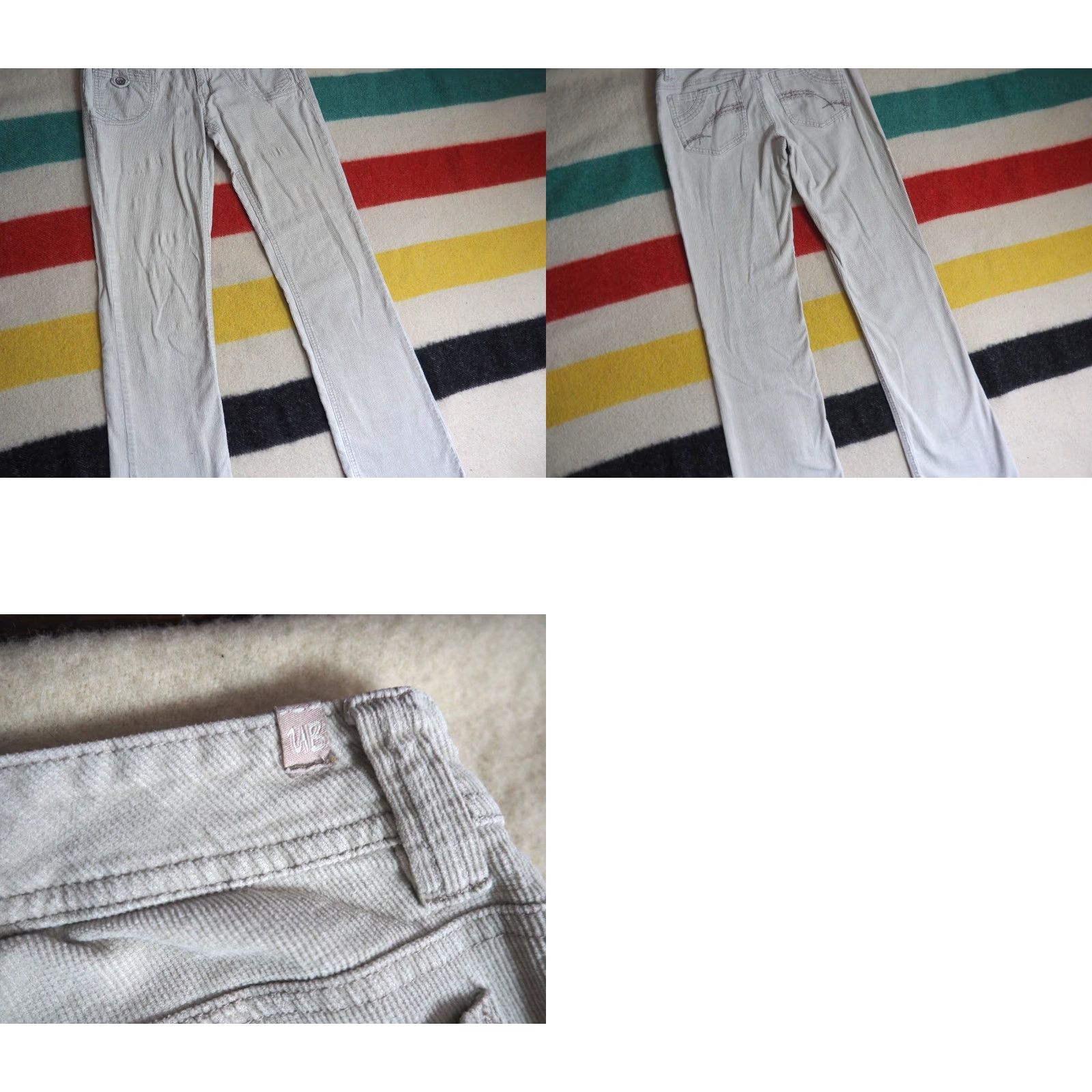 Vintage VINTAGE Union Bay Beige Corduroy Low Rise 28x31 Flare Womens Pants Size 28" / US 6 / IT 42 - 8 Thumbnail