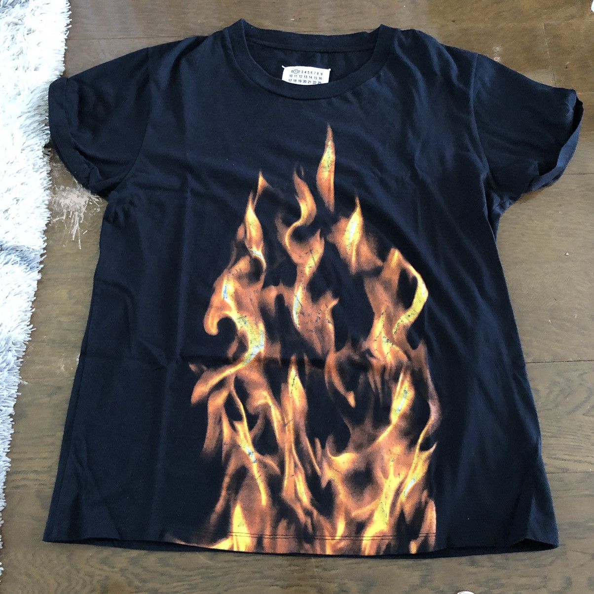 Maison Margiela 12ss Maison Martin Margiela flame T-shirt tee
