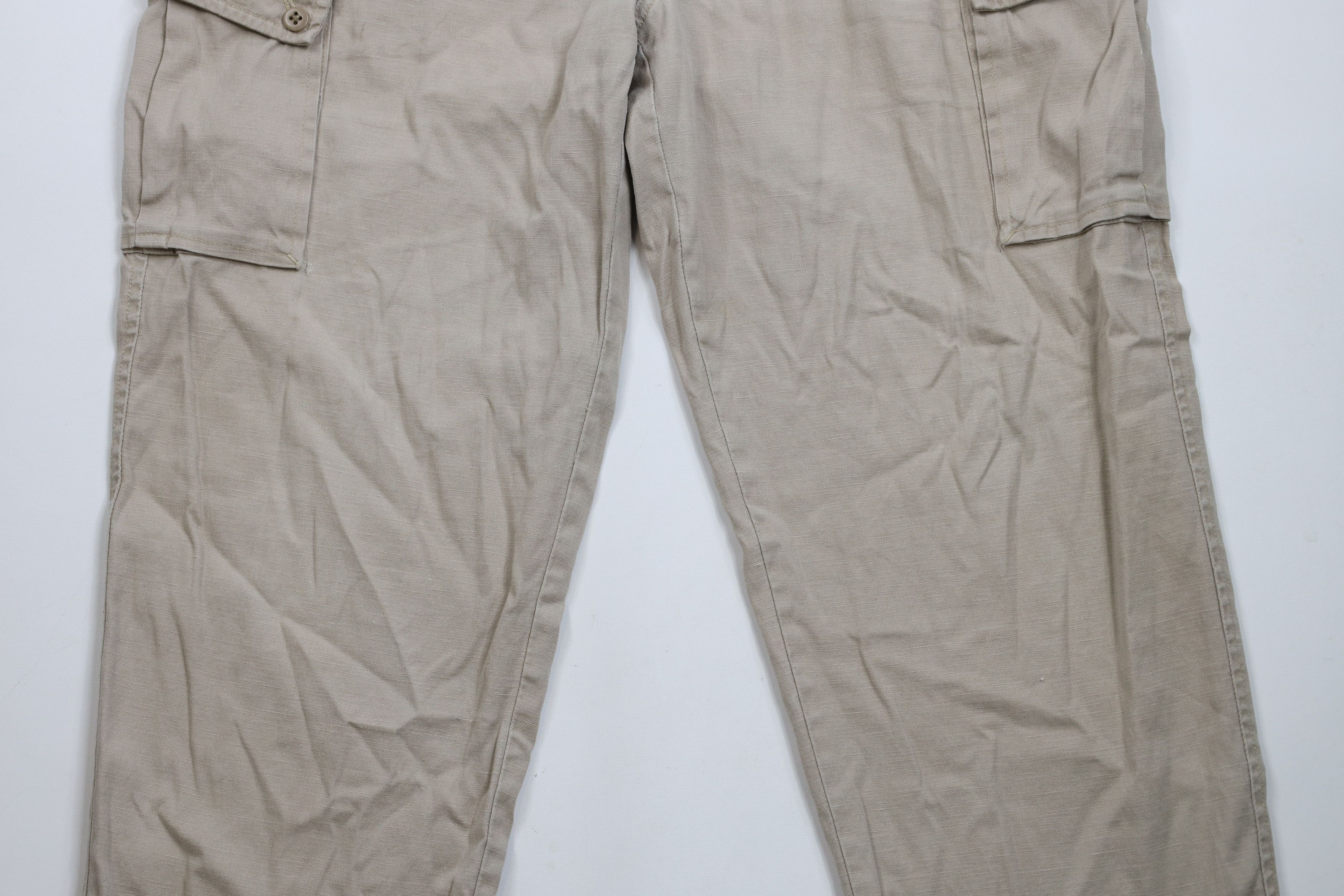 Tommy Hilfiger × Vintage Vintage 90s Tommy Hilfiger Linen Blend Wide Leg Cargo Pants Size US 36 / EU 52 - 3 Thumbnail
