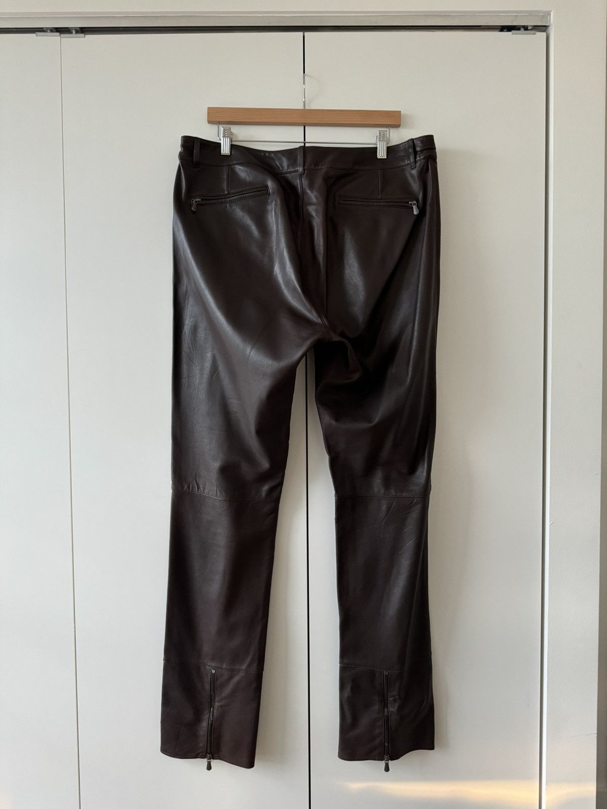 Bottega Veneta FW12 Brown Leather Pants 52 Size US 36 / EU 52 - 8 Thumbnail