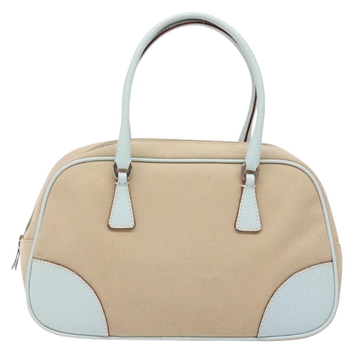 Prada PRADA Hand Bag Canvas Beige Silver Size ONE SIZE - 3 Thumbnail