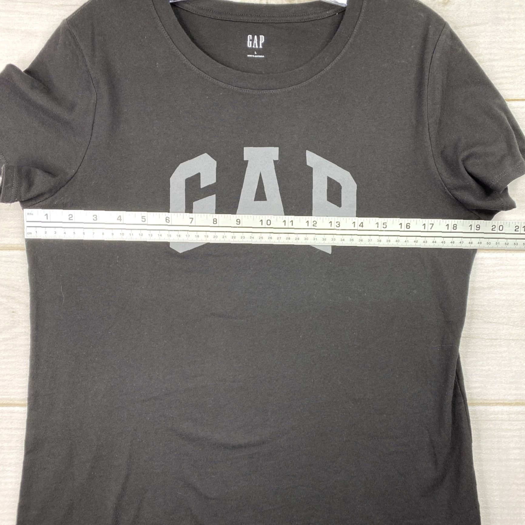 Gap GAP Shirt Womens L Black Logo Front Spellout Short Cap Sleeve Basic Retro Size L / US 10 / IT 46 - 5 Thumbnail