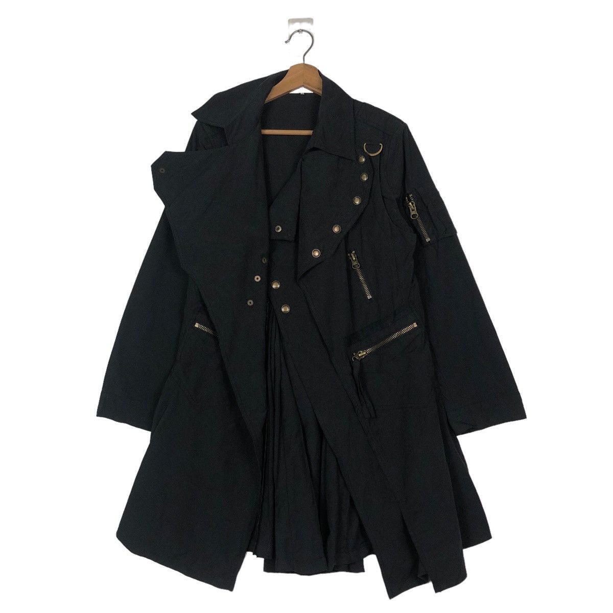 Japanese Brand Rich Black Double Collar Biker Jacket Punk Otto Issey Miyake Size US L / EU 52-54 / 3 - 11 Thumbnail