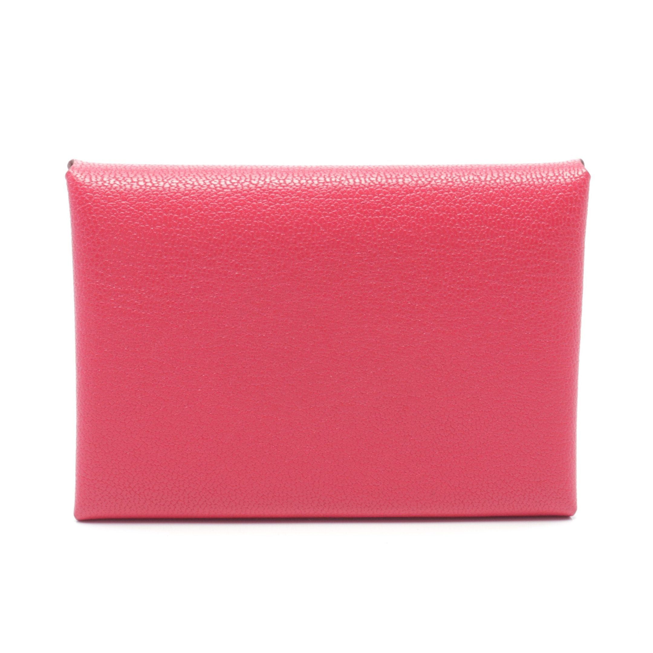 Hermes Hermes Calviduo Rose Extreme Coin Purse Shevl Shamqila Pink Purple Silver Hardware B Stamp Size ONE SIZE - 1 Thumbnail