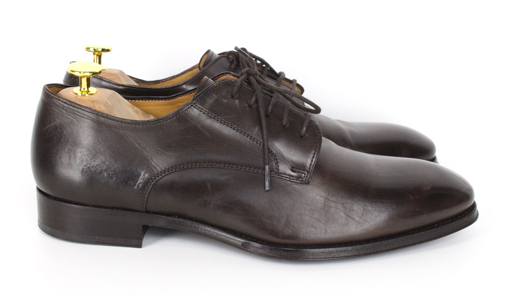 Suitsupply EU43 Brown Leather Low-Top Laced 72584 Size US 10 / EU 43 - 5 Thumbnail