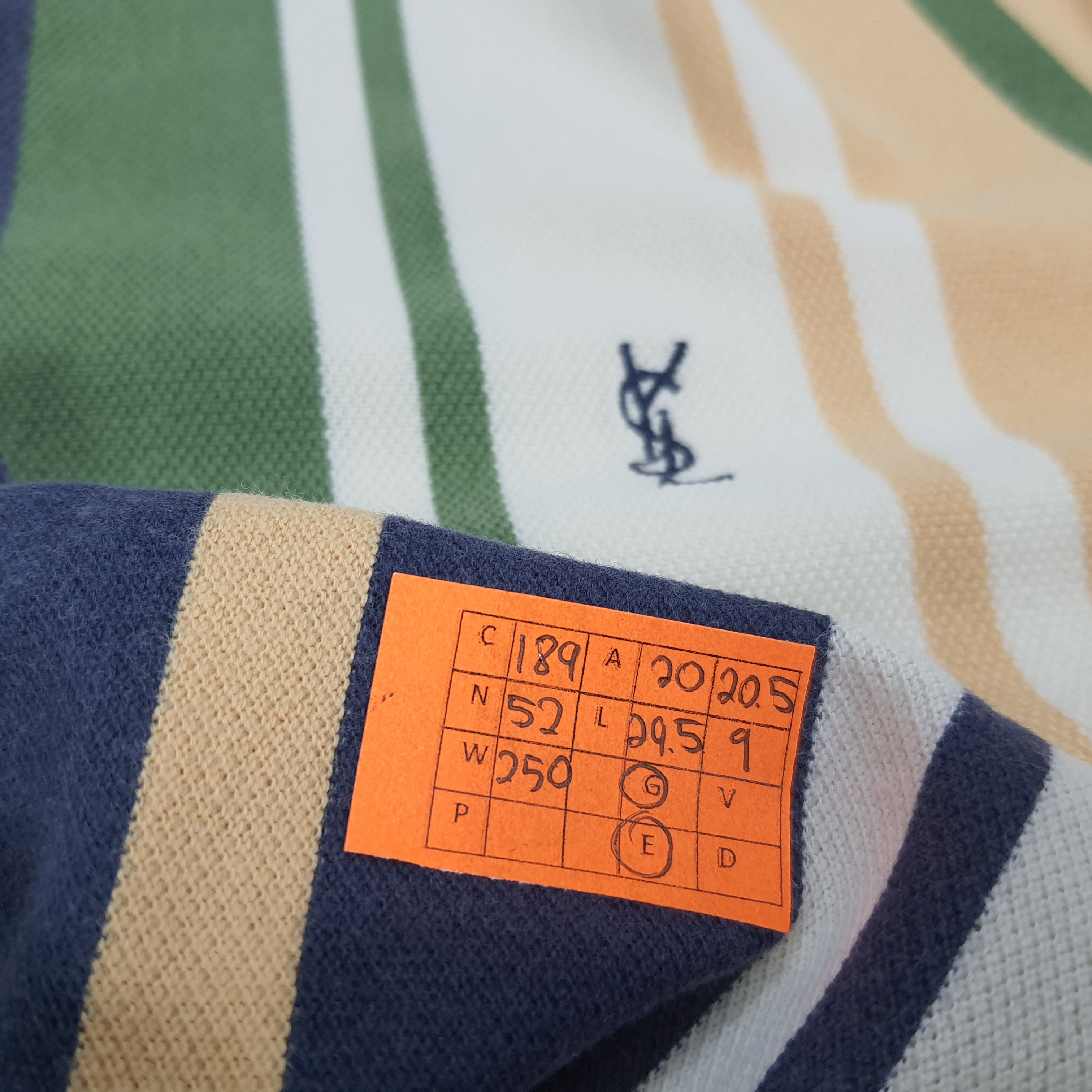 Vintage × Yves Saint Laurent Vintage YSL Yves Saint Laurent Designer Striped Tshirt Size US M / EU 48-50 / 2 - 7 Thumbnail